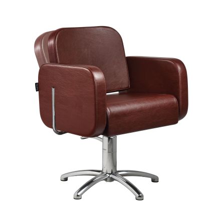 Salon Ambience Icon Recl.+Headrest Hydraulic Styling Chair Five Star Silver